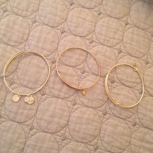 Set of 3 gold Alex & Ani bracelets